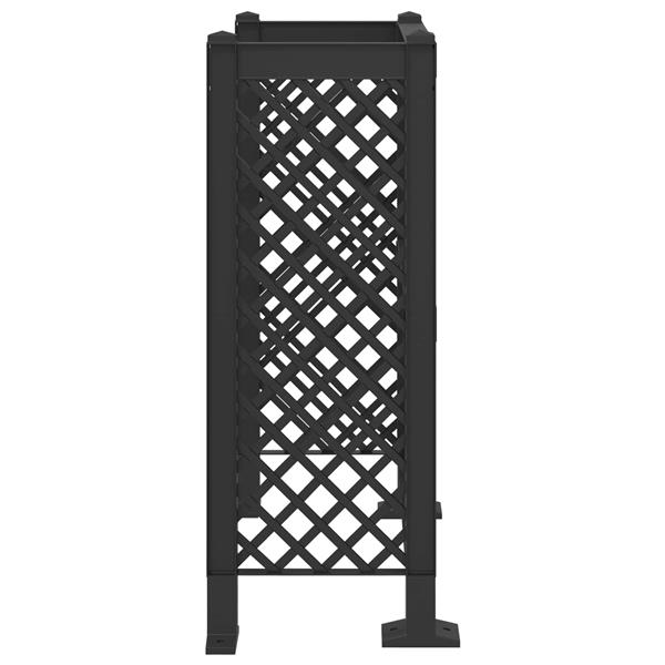 Grote foto vidaxl vuilnisbak trellis antracietkleurig 123 x 47 x 114 cm pp tuin en terras overige tuin en terras