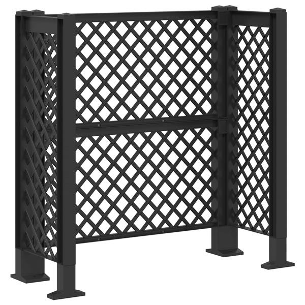 Grote foto vidaxl vuilnisbak trellis antracietkleurig 123 x 47 x 114 cm pp tuin en terras overige tuin en terras