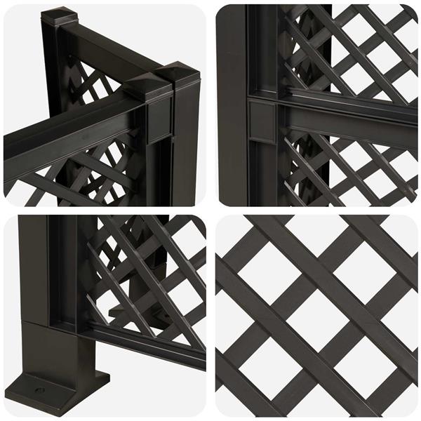 Grote foto vidaxl vuilnisbak trellis antracietkleurig 123 x 47 x 114 cm pp tuin en terras overige tuin en terras