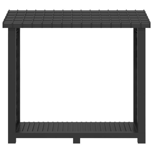 Grote foto vidaxl brandhoutrek antracietkleurig 114 x 46 x 101 cm pp tuin en terras overige tuin en terras
