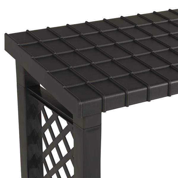Grote foto vidaxl brandhoutrek antracietkleurig 114 x 46 x 101 cm pp tuin en terras overige tuin en terras