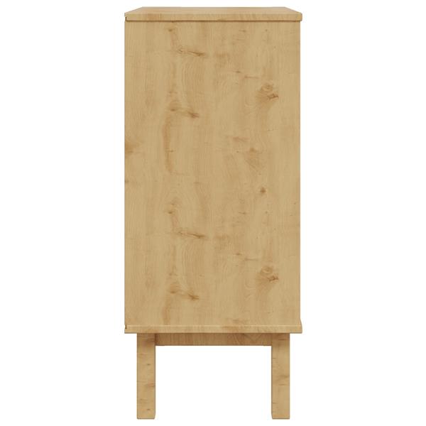Grote foto vidaxl ladekast otta zwart 76 5 x 39 5 x 90 cm massief grenenhout kinderen en baby complete kinderkamers