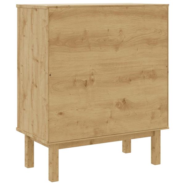 Grote foto vidaxl ladekast otta zwart 76 5 x 39 5 x 90 cm massief grenenhout kinderen en baby complete kinderkamers