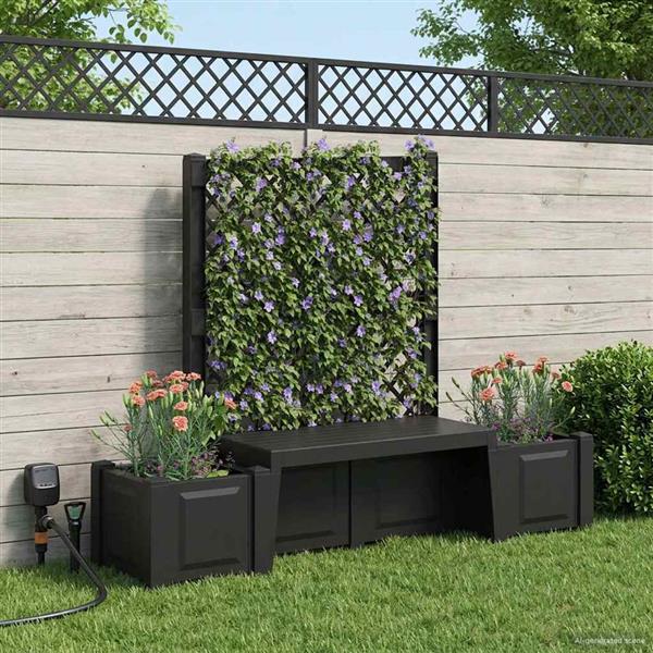 Grote foto vidaxl tuinstoel kopenhagen antracietkleurig 173 x 49 x 135 5 cm pp tuin en terras overige tuin en terras