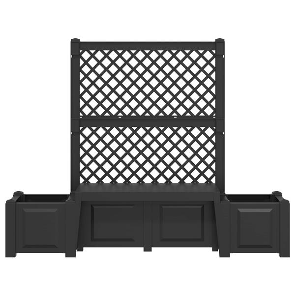 Grote foto vidaxl tuinstoel kopenhagen antracietkleurig 173 x 49 x 135 5 cm pp tuin en terras overige tuin en terras