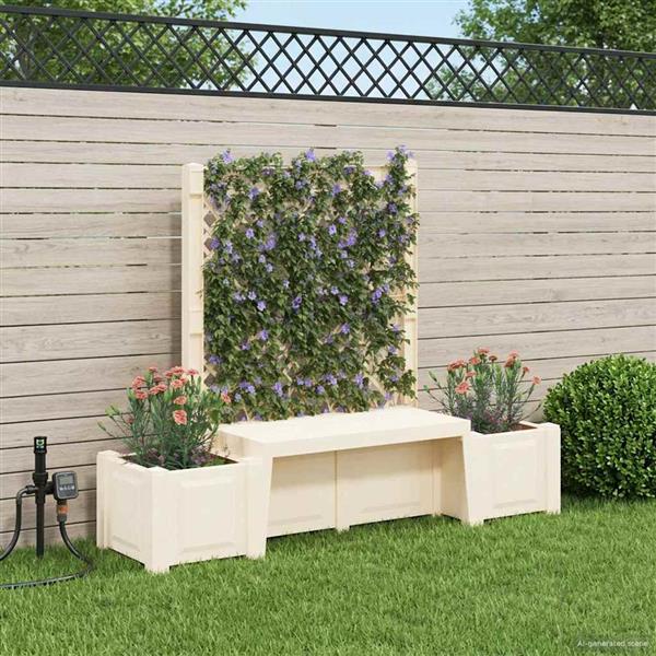 Grote foto vidaxl tuinstoel kopenhagen wit 173 x 49 x 135 5 cm pp tuin en terras overige tuin en terras