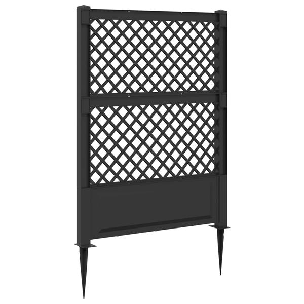 Grote foto vidaxl trellis met spike antracietkleurig 99 x 6 x 165 cm pp tuin en terras overige tuin en terras
