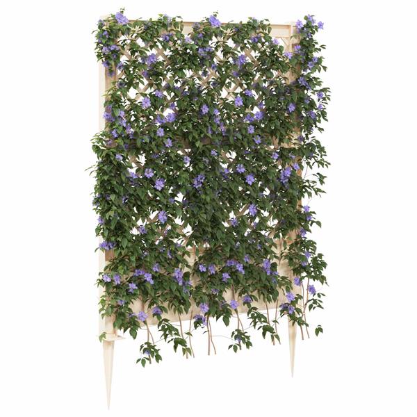 Grote foto vidaxl trellis met spike wit 99 x 6 x 165 cm pp tuin en terras overige tuin en terras