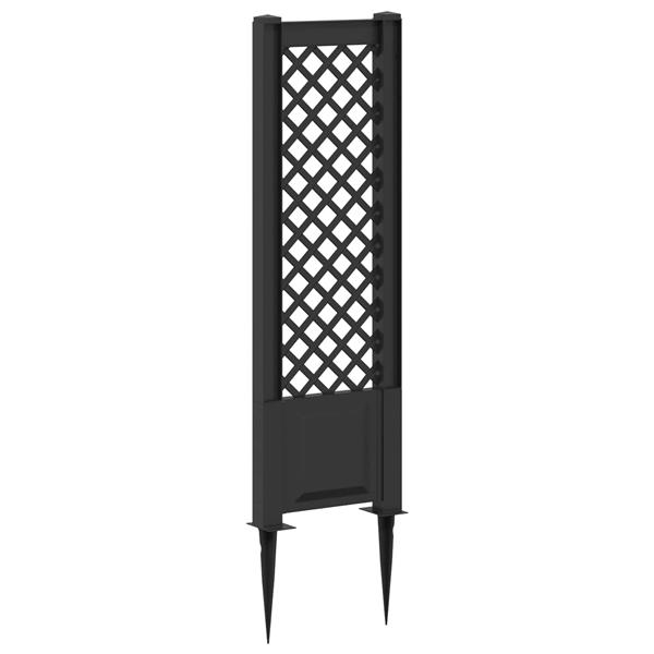 Grote foto vidaxl trellis met spike antracietkleurig 43 x 6 x 165 cm pp tuin en terras overige tuin en terras