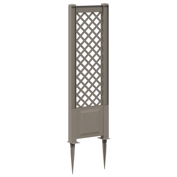 Grote foto vidaxl trellis met spike grijs 43 x 6 x 165 cm pp tuin en terras overige tuin en terras