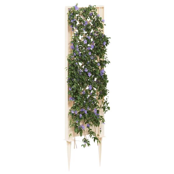 Grote foto vidaxl trellis met spike wit 43 x 6 x 165 cm pp tuin en terras overige tuin en terras