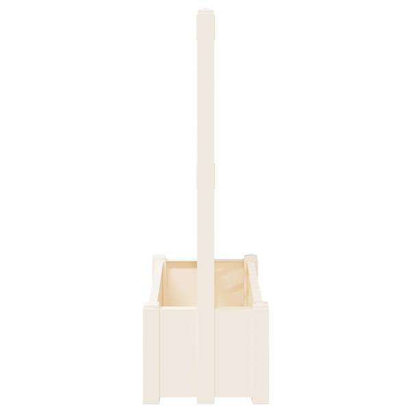 Grote foto vidaxl grote planter met trellis wit 99 5 x 43 x 133 5 pp tuin en terras overige tuin en terras