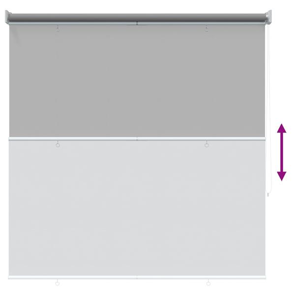 Grote foto vidaxl rolgordijn uv bescherming lichtgrijs 120 x 140 cm polyester huis en inrichting gordijnen en lamellen