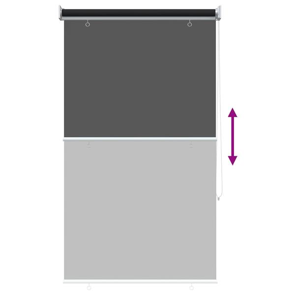 Grote foto vidaxl rolgordijn uv bescherming zwart 60 x 140 cm polyester huis en inrichting gordijnen en lamellen