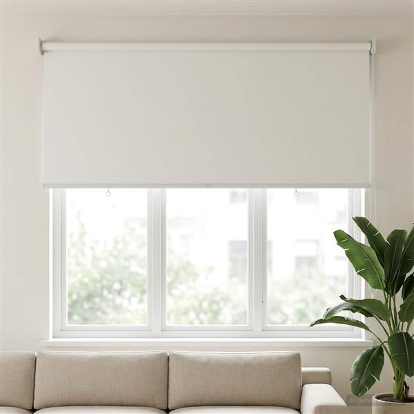 Grote foto vidaxl rolgordijn uv bescherming wit 120 x 140 cm polyester huis en inrichting gordijnen en lamellen