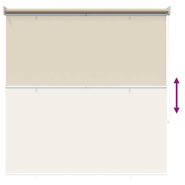 Grote foto vidaxl rolgordijn uv bescherming beige 120 x 230 cm polyester huis en inrichting gordijnen en lamellen
