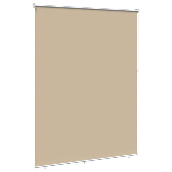 Grote foto vidaxl rolgordijn uv bescherming beige 160 x 140 cm polyester huis en inrichting gordijnen en lamellen