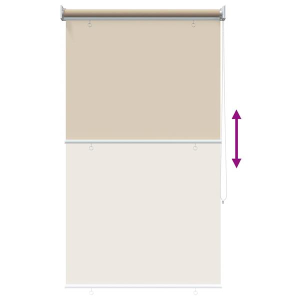 Grote foto vidaxl rolgordijn uv bescherming beige 80 x 140 cm polyester huis en inrichting gordijnen en lamellen
