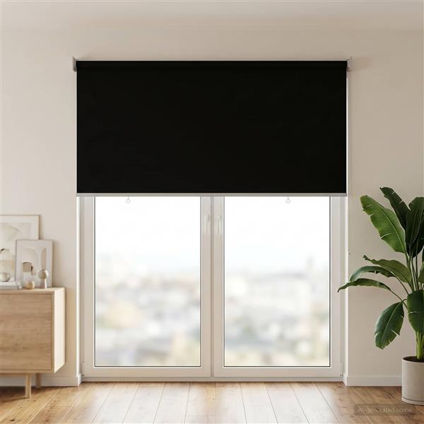 Grote foto vidaxl rolgordijn uv bescherming antracietkleurig 120 x 230 cm huis en inrichting gordijnen en lamellen