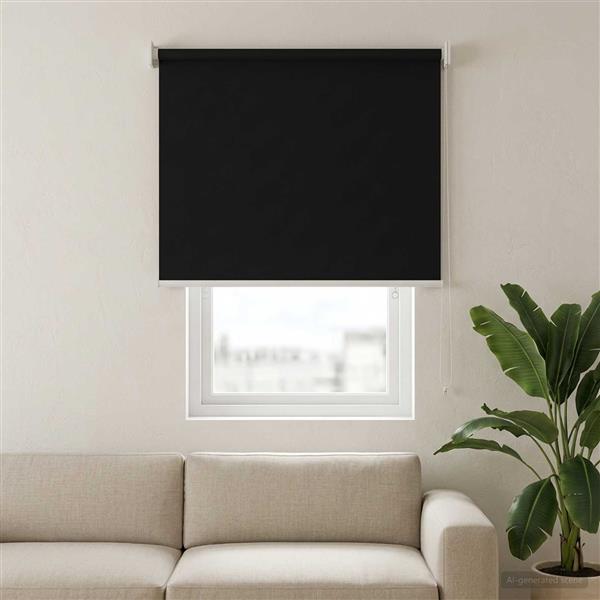 Grote foto vidaxl rolgordijn uv bescherming antracietkleurig 100 x 140 cm huis en inrichting gordijnen en lamellen