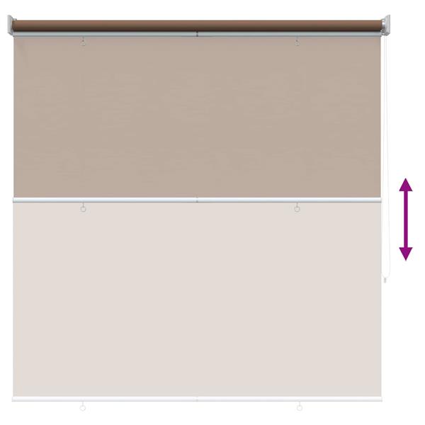 Grote foto vidaxl rolgordijn uv bescherming taupe 120 x 230 cm polyester huis en inrichting gordijnen en lamellen