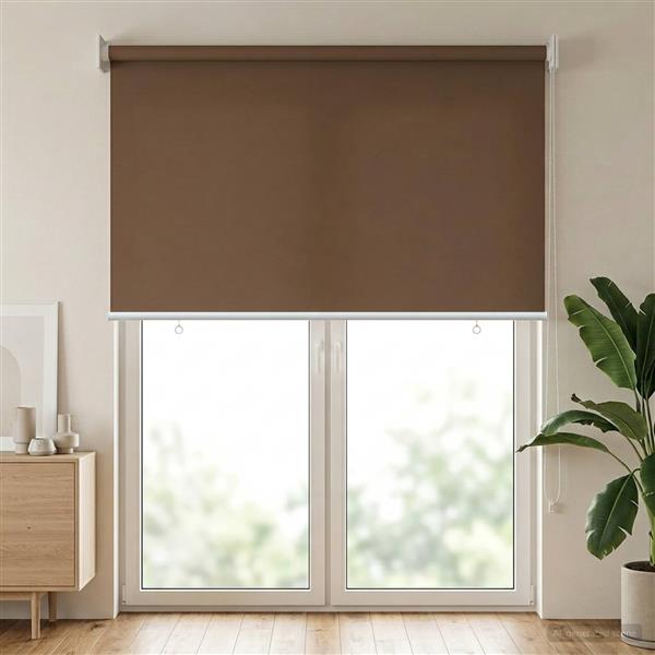 Grote foto vidaxl rolgordijn uv bescherming taupe 60 x 230 cm polyester huis en inrichting gordijnen en lamellen