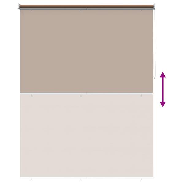Grote foto vidaxl rolgordijn uv bescherming taupe 160 x 140 cm polyester huis en inrichting gordijnen en lamellen