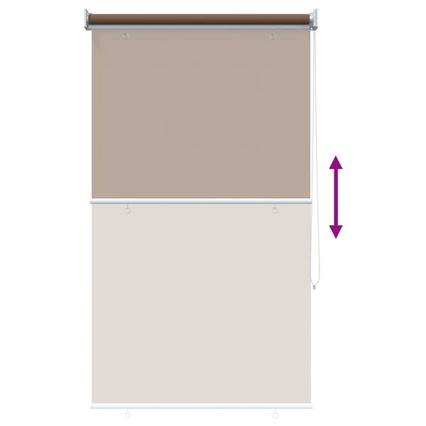 Grote foto vidaxl rolgordijn uv bescherming taupe 60 x 140 cm polyester huis en inrichting gordijnen en lamellen