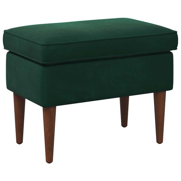 Grote foto vidaxl voetenbank donkergroen 55 x 35 x 41 cm fluweel huis en inrichting stoelen