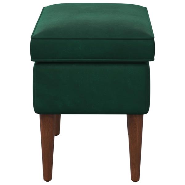 Grote foto vidaxl voetenbank donkergroen 55 x 35 x 41 cm fluweel huis en inrichting stoelen