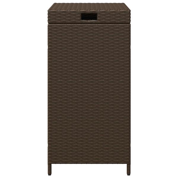 Grote foto vidaxl buiten afvalbak bruin 40 x 40 x 80 cm poly rattan huis en inrichting woningdecoratie
