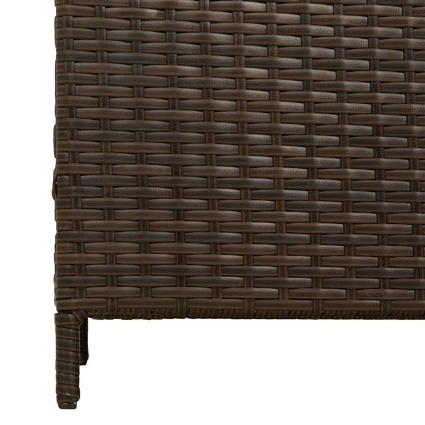 Grote foto vidaxl buiten afvalbak bruin 40 x 40 x 80 cm poly rattan huis en inrichting woningdecoratie