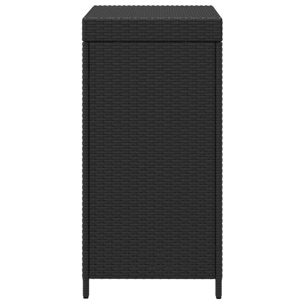 Grote foto vidaxl buiten afvalbak zwart 40 x 40 x 80 cm poly rattan huis en inrichting woningdecoratie