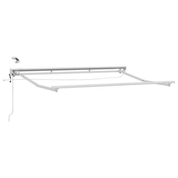 Grote foto vidaxl elektrisch zonnescherm frame met led wit 3 x 2 5 m aluminium tuin en terras overige tuin en terras