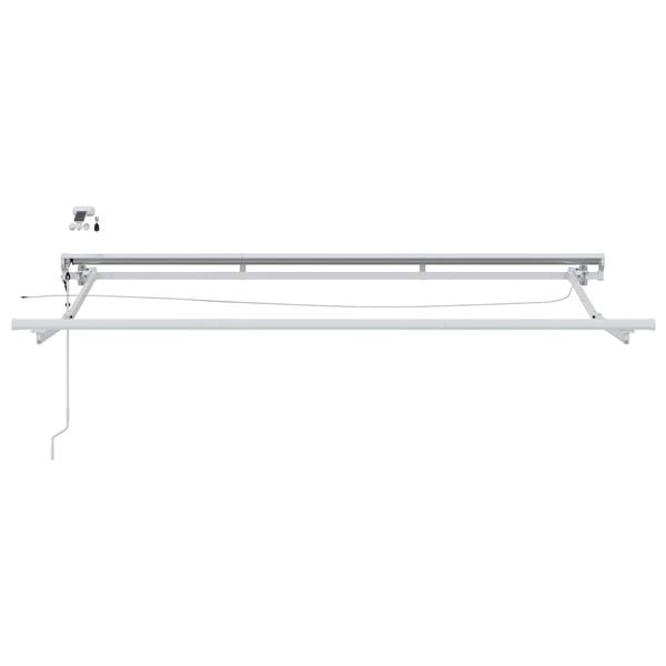 Grote foto vidaxl elektrisch zonnescherm frame met led wit 3 x 2 5 m aluminium tuin en terras overige tuin en terras