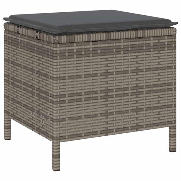 Grote foto vidaxl tuin eettafelset grijs poly rattan tuin en terras tuinmeubelen