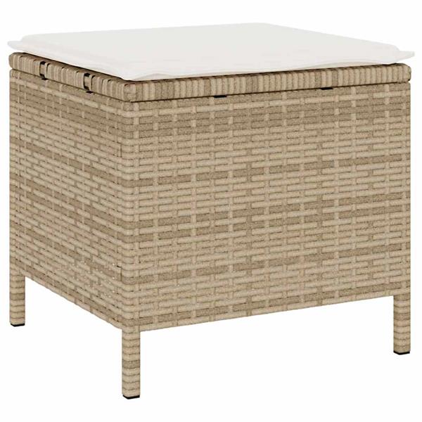 Grote foto vidaxl tuin eettafelset beige poly rattan tuin en terras tuinmeubelen