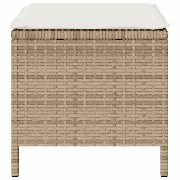 Grote foto vidaxl tuin eettafelset beige poly rattan tuin en terras tuinmeubelen