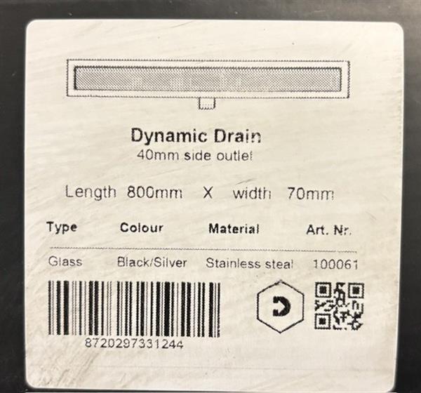 Grote foto dynamic drain douchegoot zwart huis en inrichting complete badkamers