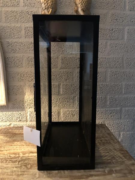 Grote foto wandvitrine kast metaal zwart met acrylaat glas zeer fraai huis en inrichting woningdecoratie