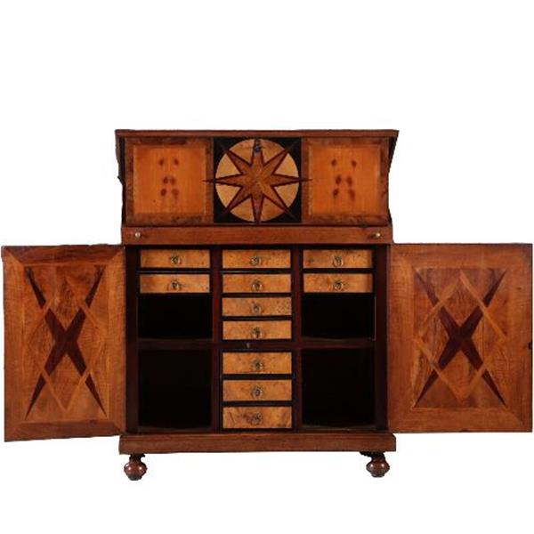 Grote foto hollands bureau ingelegd met sterren ca 1700 een fabuleuze blikvanger no.822411 antiek en kunst overige in antiek gebruiksvoorwerpen
