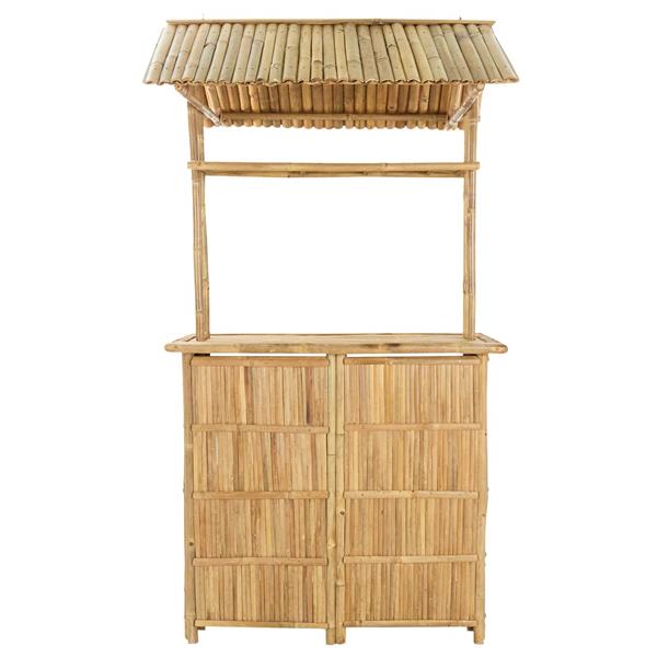 Grote foto vidaxl buiten bartafel naturel 115 x 95 x 214 cm bamboe tuin en terras tuinmeubelen