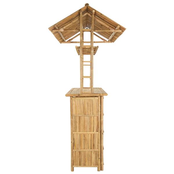 Grote foto vidaxl buiten bartafel naturel 115 x 95 x 214 cm bamboe tuin en terras tuinmeubelen