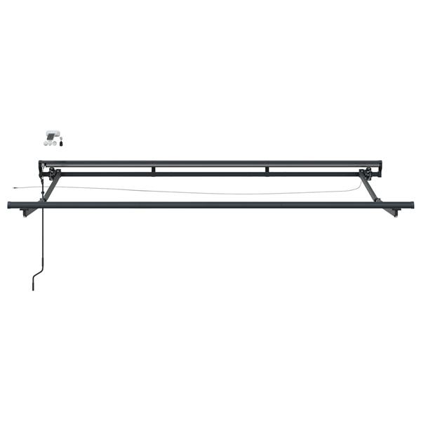 Grote foto vidaxl elektrisch zonnescherm frame met led antraciet 3 5 x 2 m tuin en terras overige tuin en terras