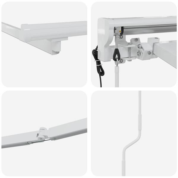 Grote foto vidaxl elektrisch zonnescherm frame met led wit 3 5 x 2 m aluminium tuin en terras overige tuin en terras