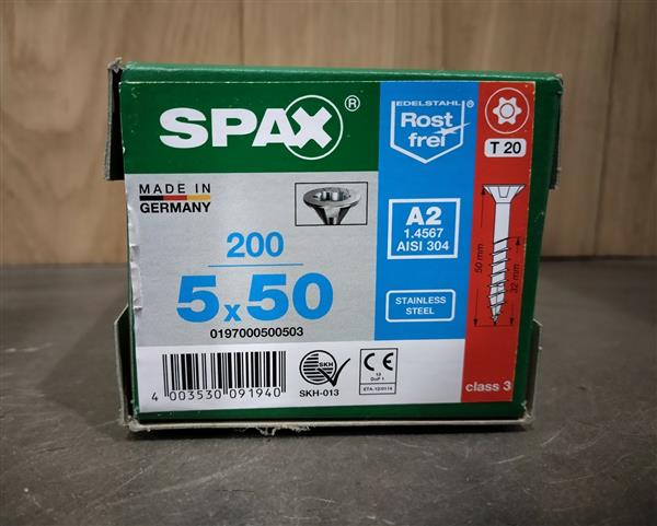 Grote foto 2000 stuks spax rvs 5x50mm doe het zelf en verbouw hout en planken