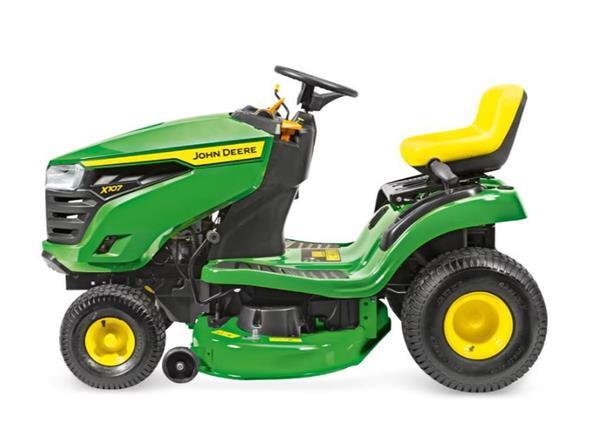 Grote foto john deere x107 777382 tuin en terras zitmaaiers