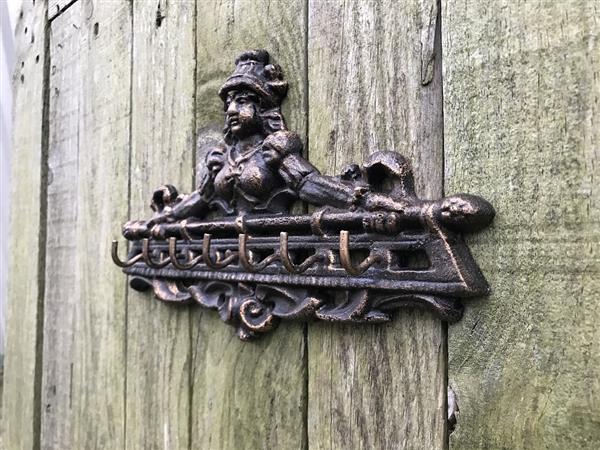 Grote foto decoratieve sleutelhouder met fraai beeld met 7 haken huis en inrichting woningdecoratie