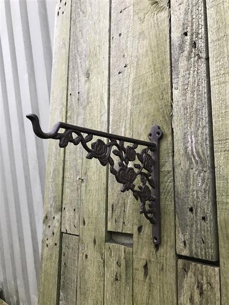 Grote foto wandhaak met rozen gietijzer sierlijke wand decoratie huis en inrichting woningdecoratie