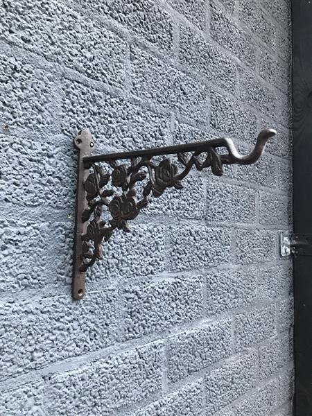 Grote foto wandhaak met rozen gietijzer sierlijke wand decoratie huis en inrichting woningdecoratie